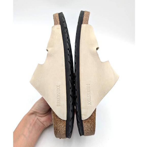 Birkenstock Arizona Big Buckle Ecru Sandal Unisex Cream Size USW10/M8 EU41 - Picture 6 of 14